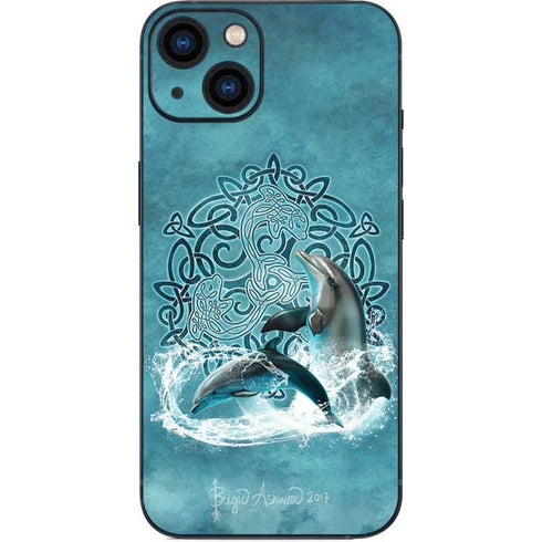 Brigid Ashwood Celtic Dolphin iPhone 14 Plus Skin